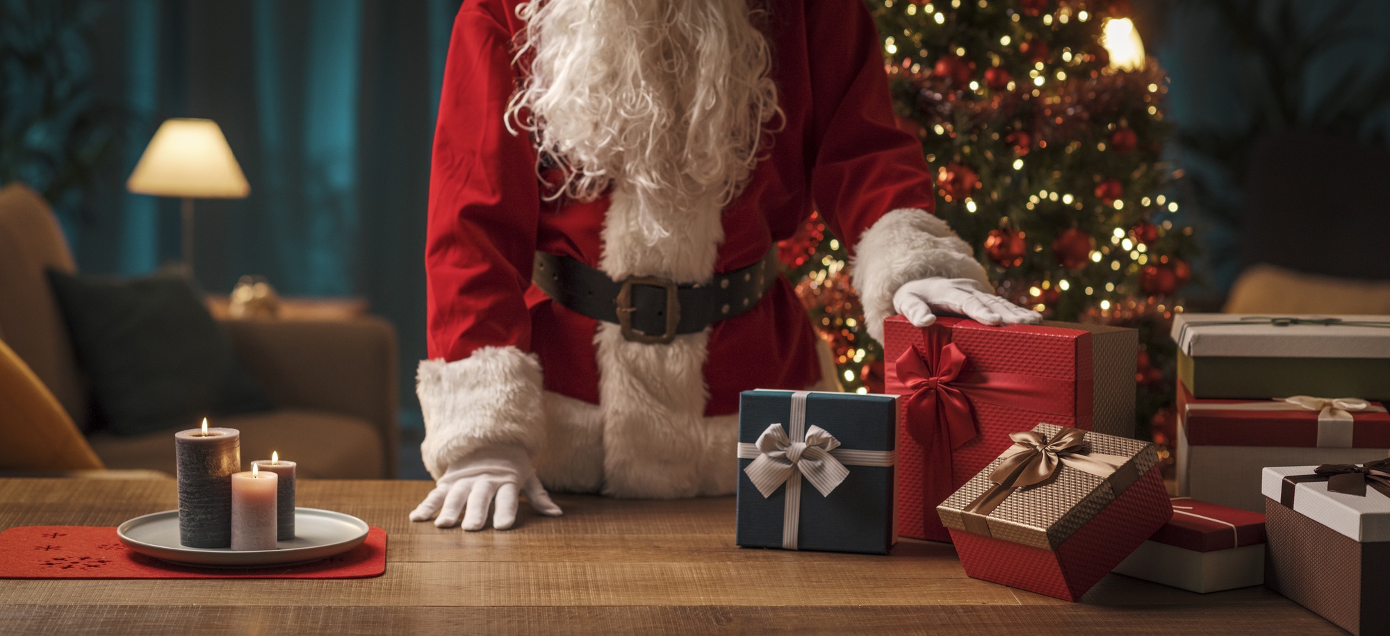 Santa Claus and Christmas gifts